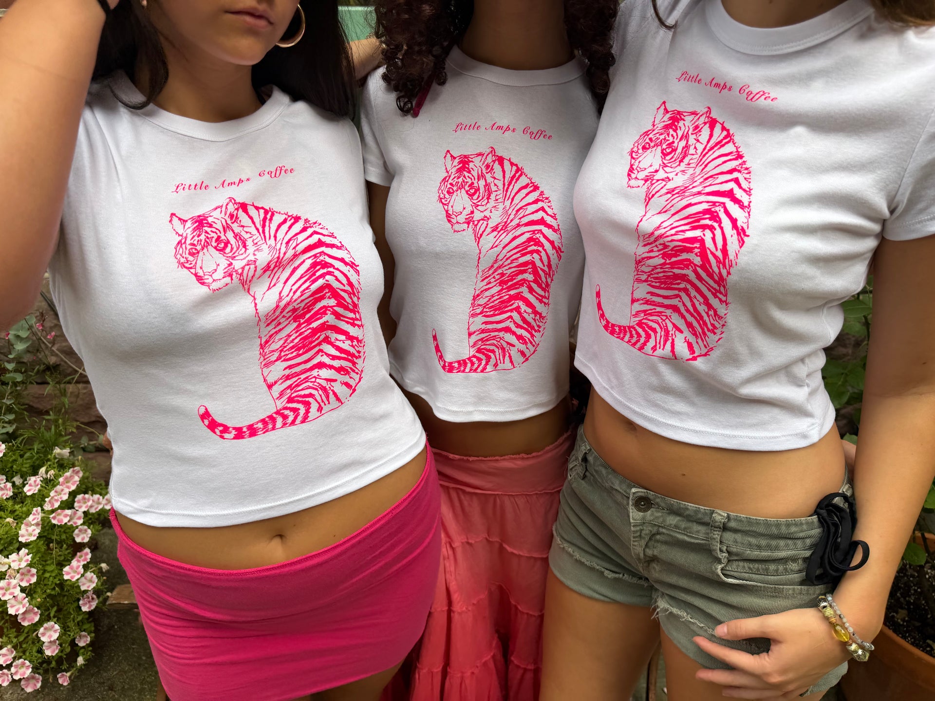 TIGER BABY TEE - NEW COLOR: WHITE & PINK